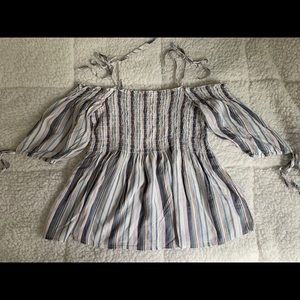 Striped Off the Shoulder Blouse